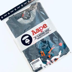 Authentic A Bathing Ape AAPE T Shirt, sz Xl, gray
